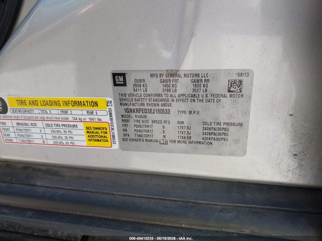 Chevrolet Traverse Ls 2014 1GNKRFED3EJ180533 Image 9