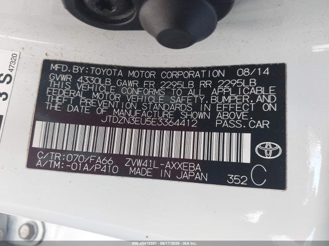 Toyota Prius V Two 2014 JTDZN3EU5E3364412 Image 9