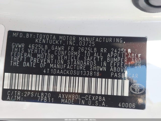Toyota CAMRY XSE 2025 4T1DAACK0SU133818 Image 9