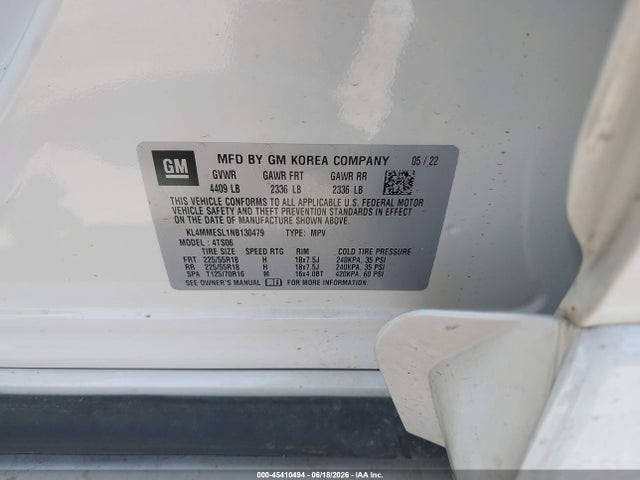 Продаж на аукціоні авто 2022 Buick Encore Gx Awd Select, vin: KL4MMESL1NB130479, номер лоту: 45410494