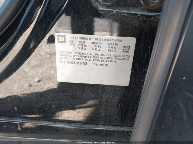 45410546 :رقم المزاد ، 2G61M5S33J9118728 vin ، 2018 Cadillac Xts Luxury مزاد بيع
