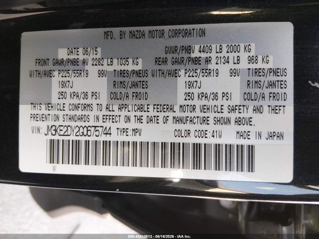 JM3KE2DY2G0675744 Mazda Cx-5 Grand Touring