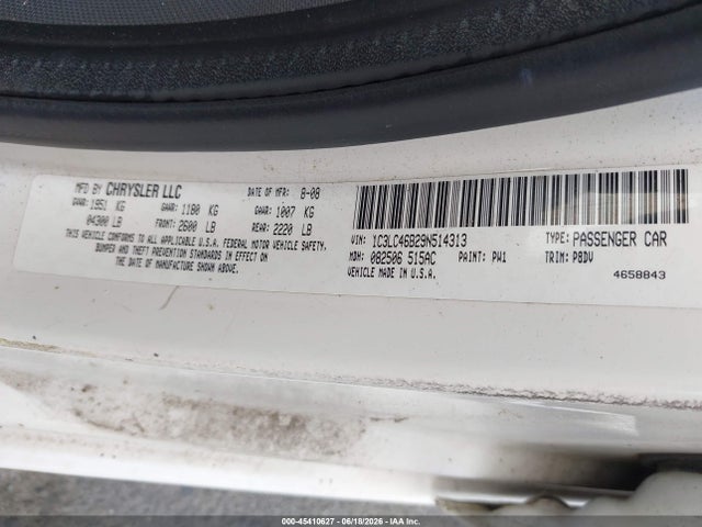 45410627 :رقم المزاد ، 1C3LC46B29N514313 vin ، 2009 Chrysler Sebring Lx مزاد بيع