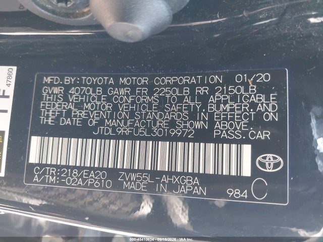 JTDL9RFU5L3019972 Toyota Prius Xle Awd-e