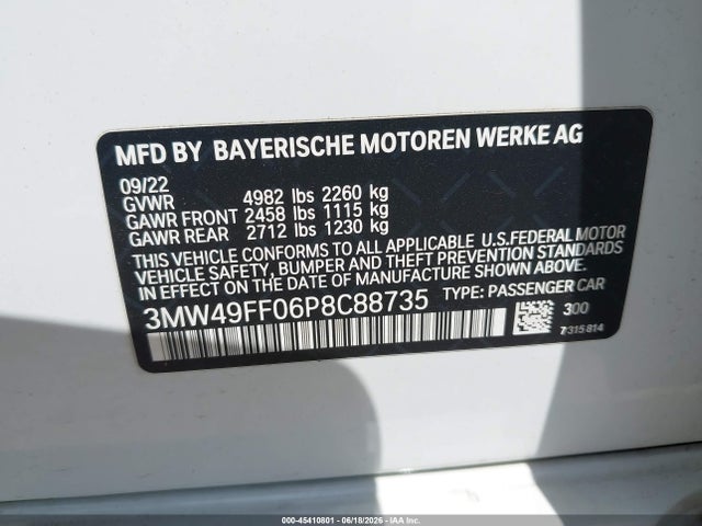 BMW M340i M340i Xdrive 2023 3MW49FF06P8C88735 Image 9