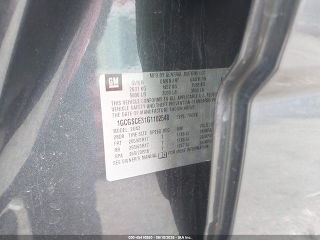 1GCGSCE31G1102540 Chevrolet Colorado 2wd Lt