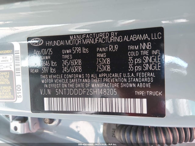 Hyundai Santa Cruz Xrt 2025 5NTJDDDF2SH148205 Image 9