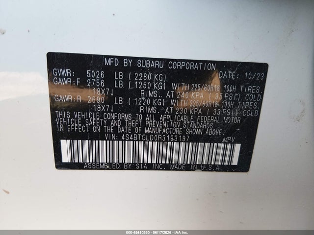 Subaru Outback Onyx Edition Xt 2024 4S4BTGLD0R3193197 Image 9