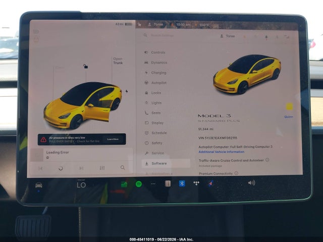 Tesla Model 3 Standard Range Plus Rear-wheel Drive 2021 5YJ3E1EAXMF062115 Image 7