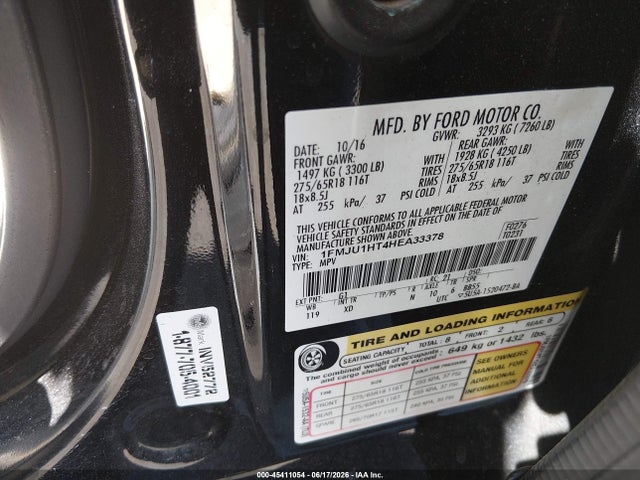 Ford Expedition Xlt 2017 1FMJU1HT4HEA33378 Image 9