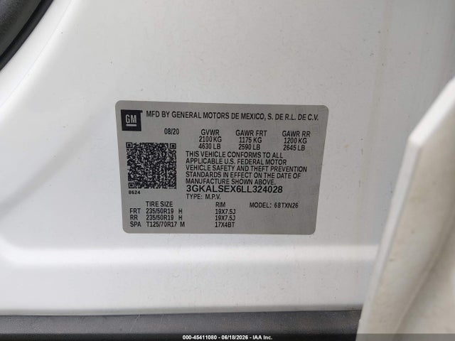 Aukcja sprzedaży 2020 Gmc Terrain Fwd Denali, vin: 3GKALSEX6LL324028, numer aukcji: 45411080