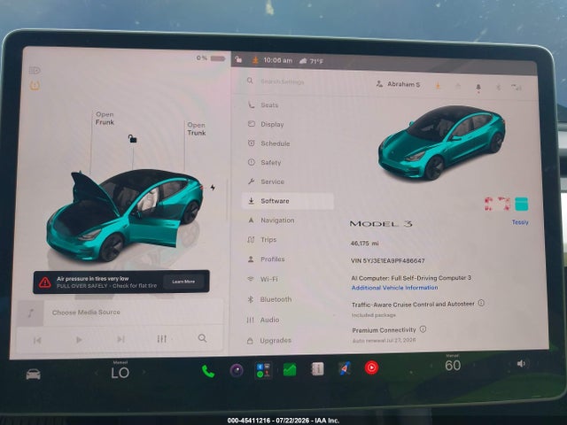 Aukcja sprzedaży 2023 Tesla Model 3 Rear-wheel Drive, vin: 5YJ3E1EA9PF486647, numer aukcji: 45411216