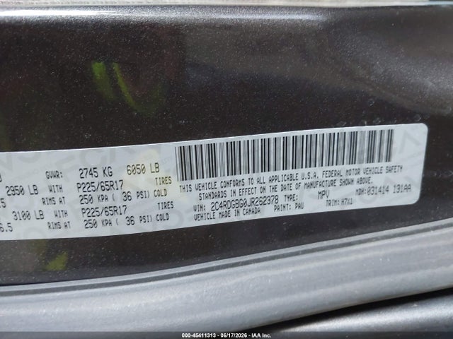 2C4RDGBG0JR262378 Dodge Grand Caravan Se
