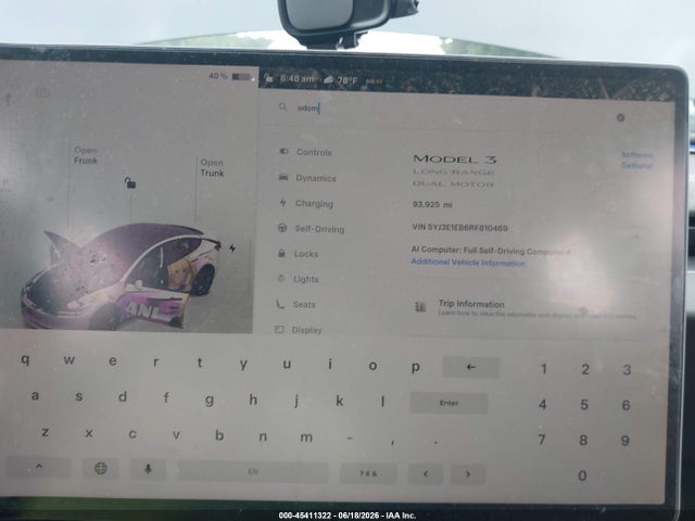 Продаж на аукціоні авто 2024 Tesla Model 3 Long Range Dual Motor All-wheel Drive, vin: 5YJ3E1EB6RF810469, номер лоту: 45411322