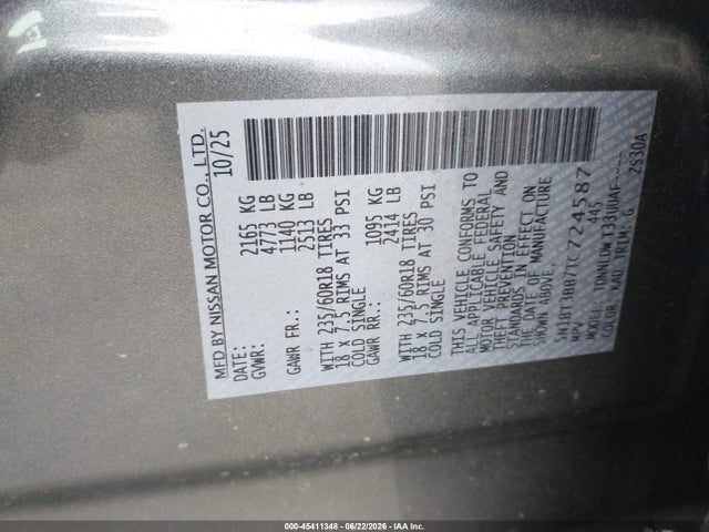 Nissan ROGUE SV 2026 5N1BT3BB7TC724587 Image 9