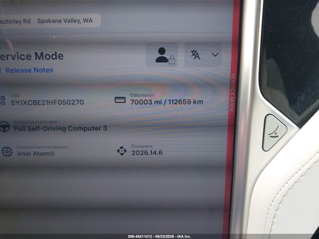 Tesla Model X 100d/75d/90d 2017 5YJXCBE21HF050270 Image 15