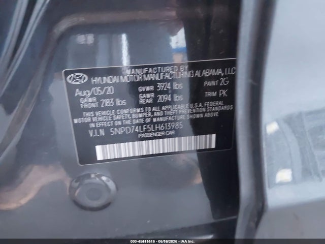 Hyundai ELANTRA SE 2020 5NPD74LF5LH613985 Image 9