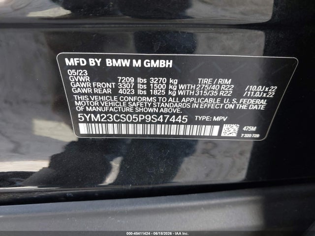 BMW Xm 2023 5YM23CS05P9S47445 Image 9