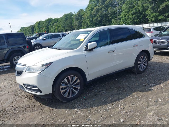 45411447 :رقم المزاد ، 5FRYD3H43GB017885 vin ، 2016 Acura Mdx Technology   Acurawatch Plus Packages/technology Package مزاد بيع