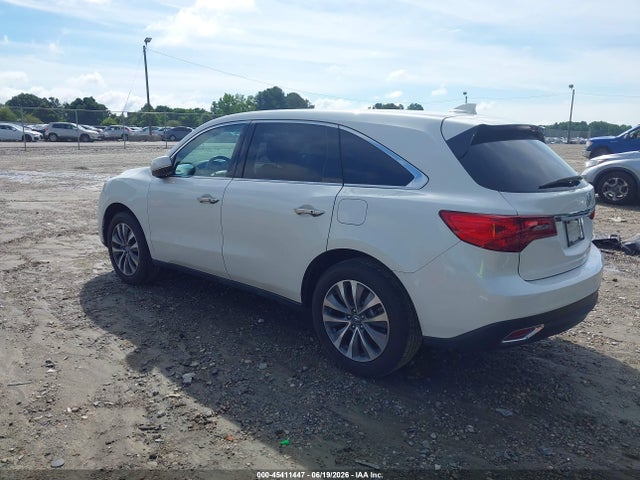 45411447 :رقم المزاد ، 5FRYD3H43GB017885 vin ، 2016 Acura Mdx Technology   Acurawatch Plus Packages/technology Package مزاد بيع