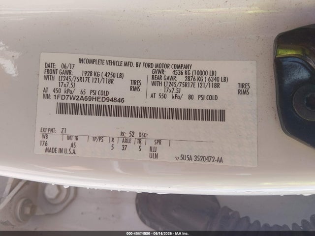 Ford F-250 Xl 2017 1FD7W2A69HED94846 Image 9