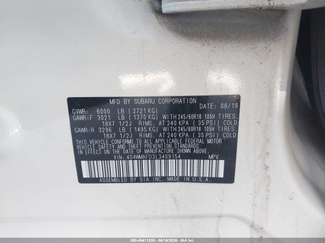 Subaru Ascent Premium 2020 4S4WMAFD3L3409154 Image 9