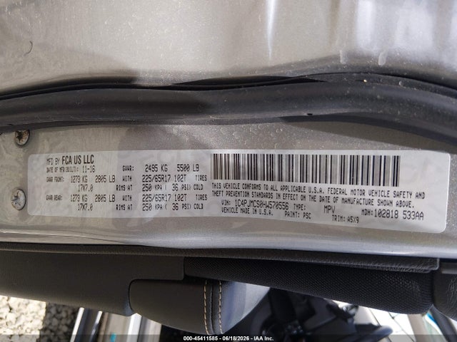 1C4PJMCS0HW570556 Jeep Cherokee Latitude 4x4