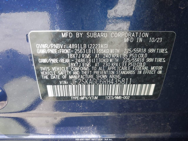 Subaru Forester Sport 2024 JF2SKAGC6RH435811 Image 9