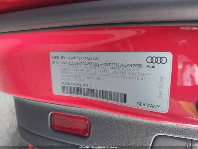 Audi Rs 5 2.9t 2019 WUABWCF54KA900217 Image 9