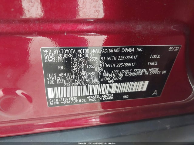 Toyota RAV4 LE 2020 2T3H1RFV2LC065635 Image 9