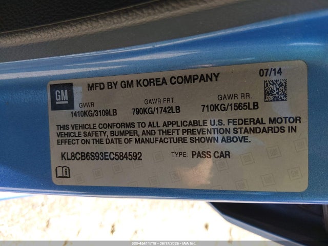 Chevrolet Spark Ls Auto 2014 KL8CB6S93EC584592 Image 9