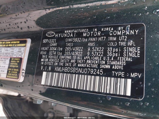 Aukcja sprzedaży 2022 Genesis Gv80 2.5t Awd, vin: KMUHBDSB5NU079245, numer aukcji: 45411777