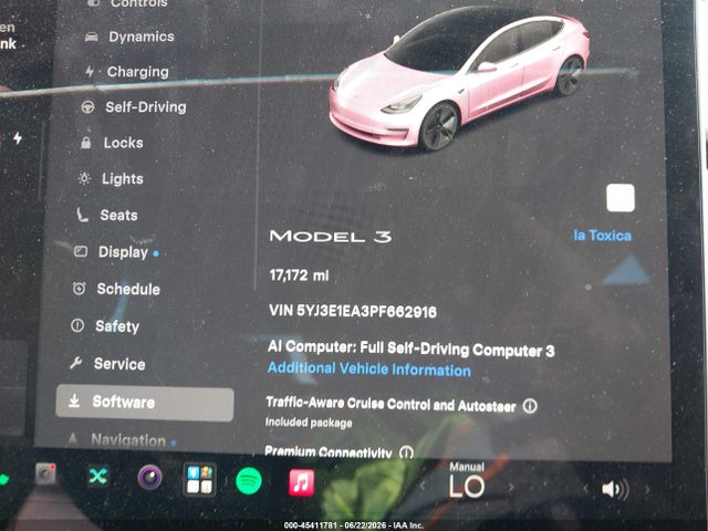 Aukcja sprzedaży 2023 Tesla Model 3 Rear-wheel Drive, vin: 5YJ3E1EA3PF662916, numer aukcji: 45411781