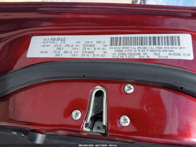 2016 Ram 1500 Lone Star მანქანა იყიდება აუქციონზე, vin: 3C6RR6LT5GG331045, აუქციონის ნომერი: 45411820