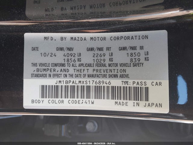 Mazda Mazda3 2.5 S Preferred 2025 JM1BPALMXS1768946 Image 9