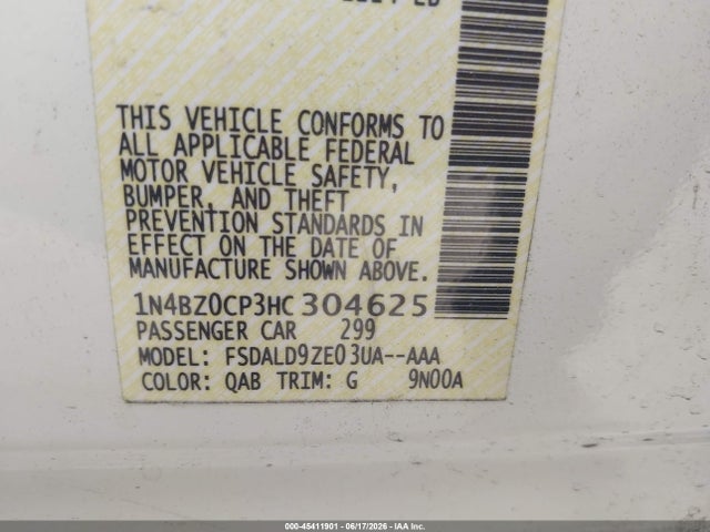 Nissan LEAF SV 2017 1N4BZ0CP3HC304625 Image 9