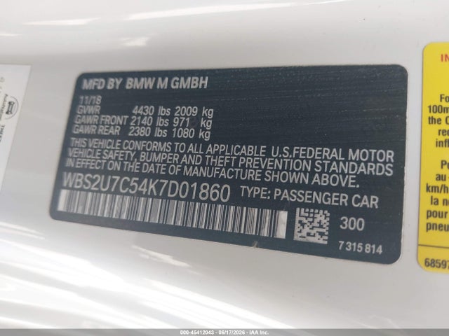 BMW M2 Competition 2019 WBS2U7C54K7D01860 Image 25