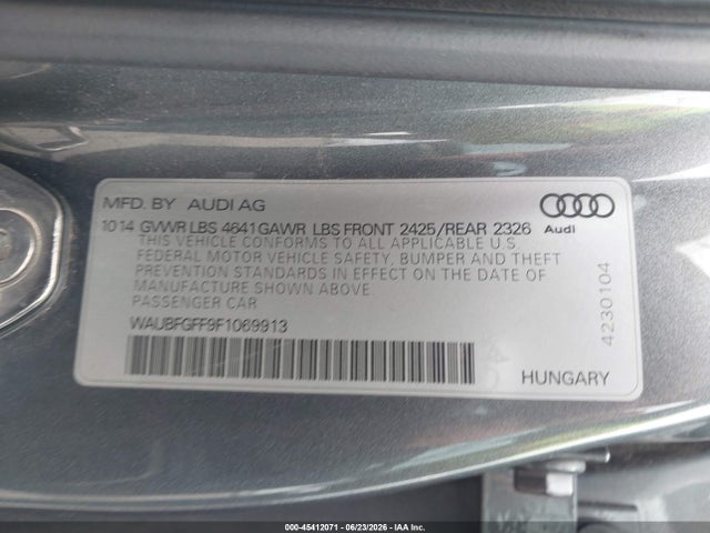 Продажа на аукционе авто 2015 Audi S3 2.0t Premium Plus, vin: WAUBFGFF9F1069913, номер лота: 45412071