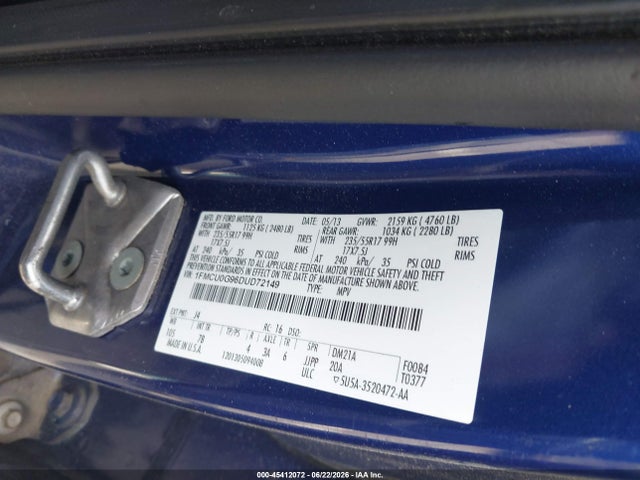 2013 Ford Escape Se მანქანა იყიდება აუქციონზე, vin: 1FMCU0G96DUD72149, აუქციონის ნომერი: 45412072