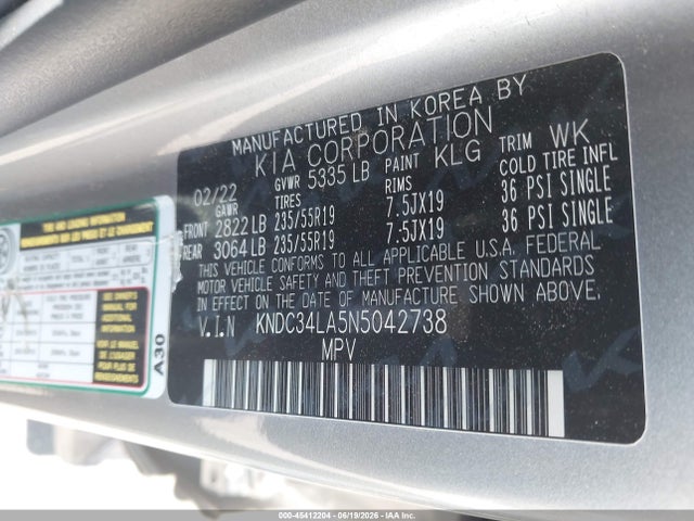 KIA Ev6 Wind 2022 KNDC34LA5N5042738 Image 9