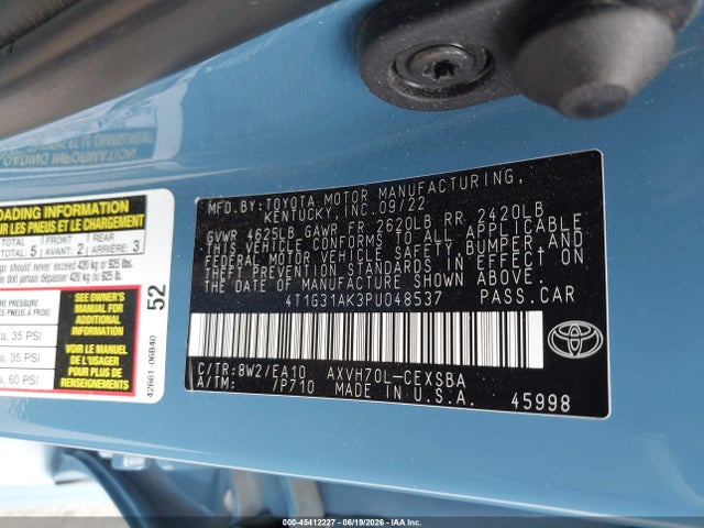4T1G31AK3PU048537 Toyota Camry Se Hybrid