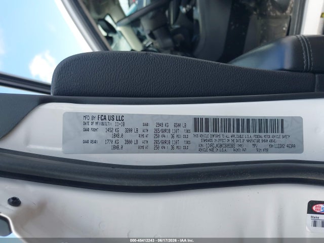 2019 Dodge Durango Sxt Awd მანქანა იყიდება აუქციონზე, vin: 1C4RDJAG8KC605365, აუქციონის ნომერი: 45412243