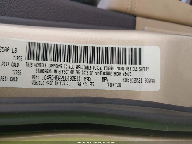1C4RDHEG2EC402611 Dodge Durango Citadel