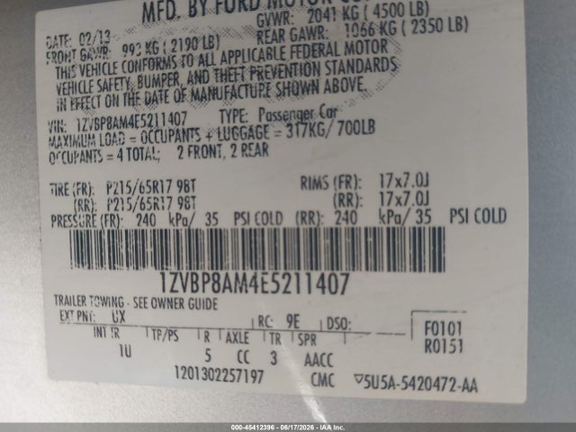 1ZVBP8AM4E5211407 Ford Mustang V6