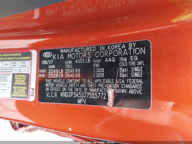 KIA SOUL + 2018 KNDJP3A53J7555772 Image 9