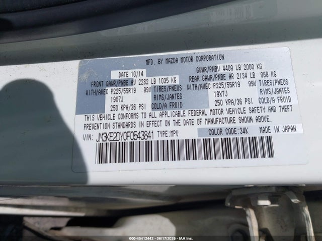 JM3KE2DY0F0543841 Mazda Cx-5 Grand Touring