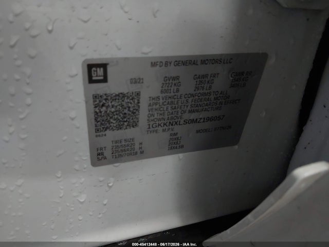 2021 Gmc Acadia Awd Denali მანქანა იყიდება აუქციონზე, vin: 1GKKNXLS0MZ196057, აუქციონის ნომერი: 45412448