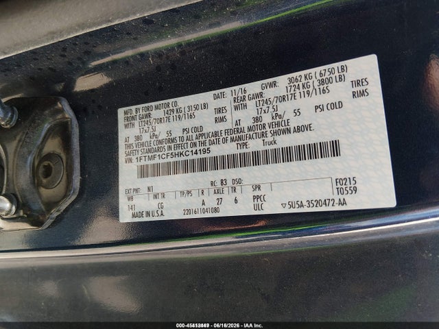 1FTMF1CF5HKC14195 Ford F-150 Xl/xlt