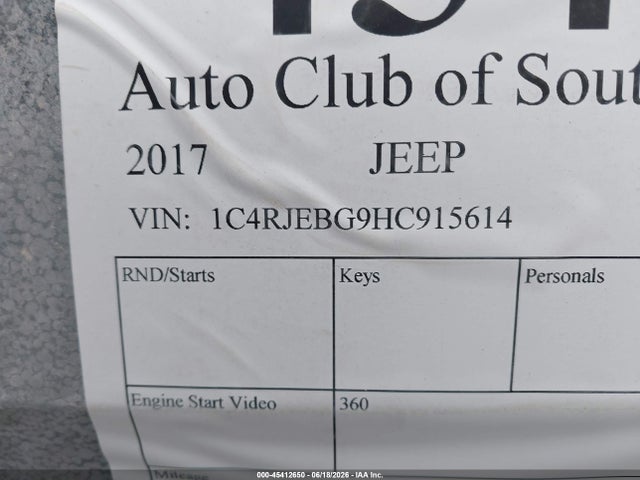 1C4RJEBG9HC915614 Jeep Grand Cherokee Limited 4x2
