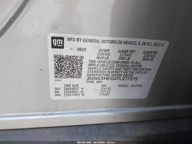 3GNAXHEG4TL277575 Chevrolet Equinox Fwd Lt